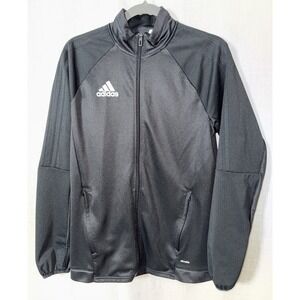 Adidas Climalite Full Zip Track Jacket Women's Medium Black Athletic Activewear